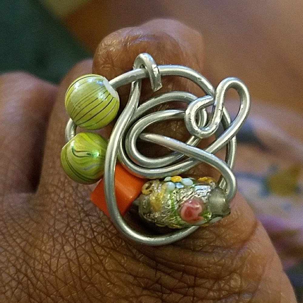 Handmade metal ring -Summer Citrus